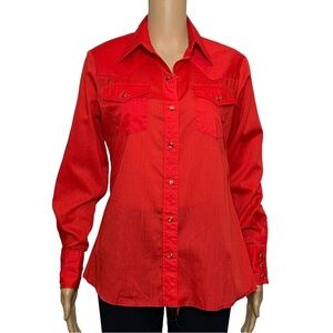 Wrangler  Vintage Western Pearl Snap Shirt,  Size 36 Red